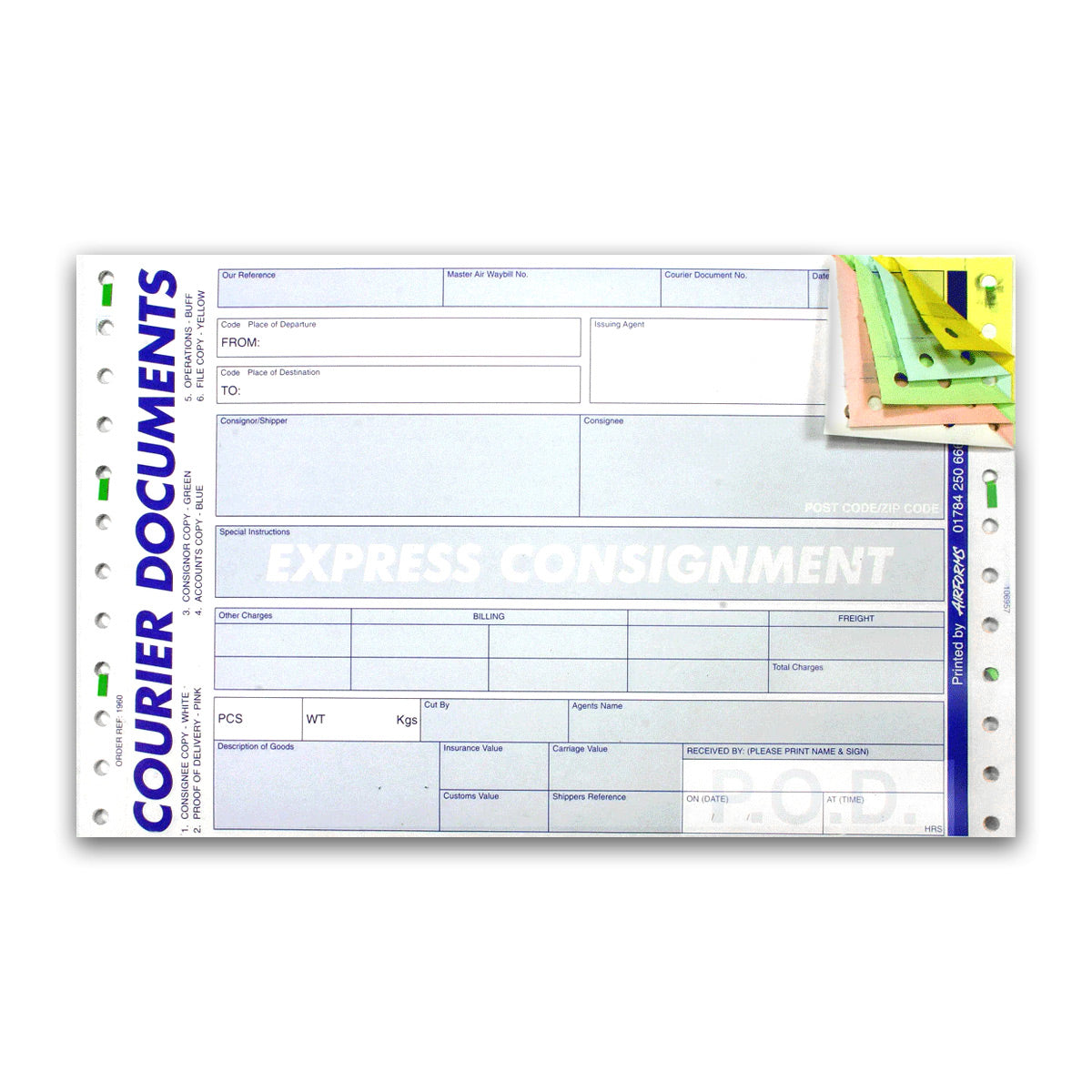 Courier Air Waybill Consignment Note - 6 Part NCR