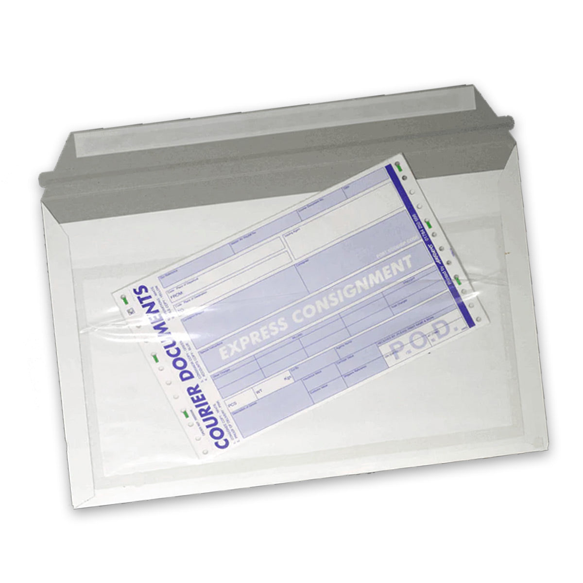 Cardboard Envelopes - Plain with Clear Document Pouch on reverse - Size 356 mm x 250 mm