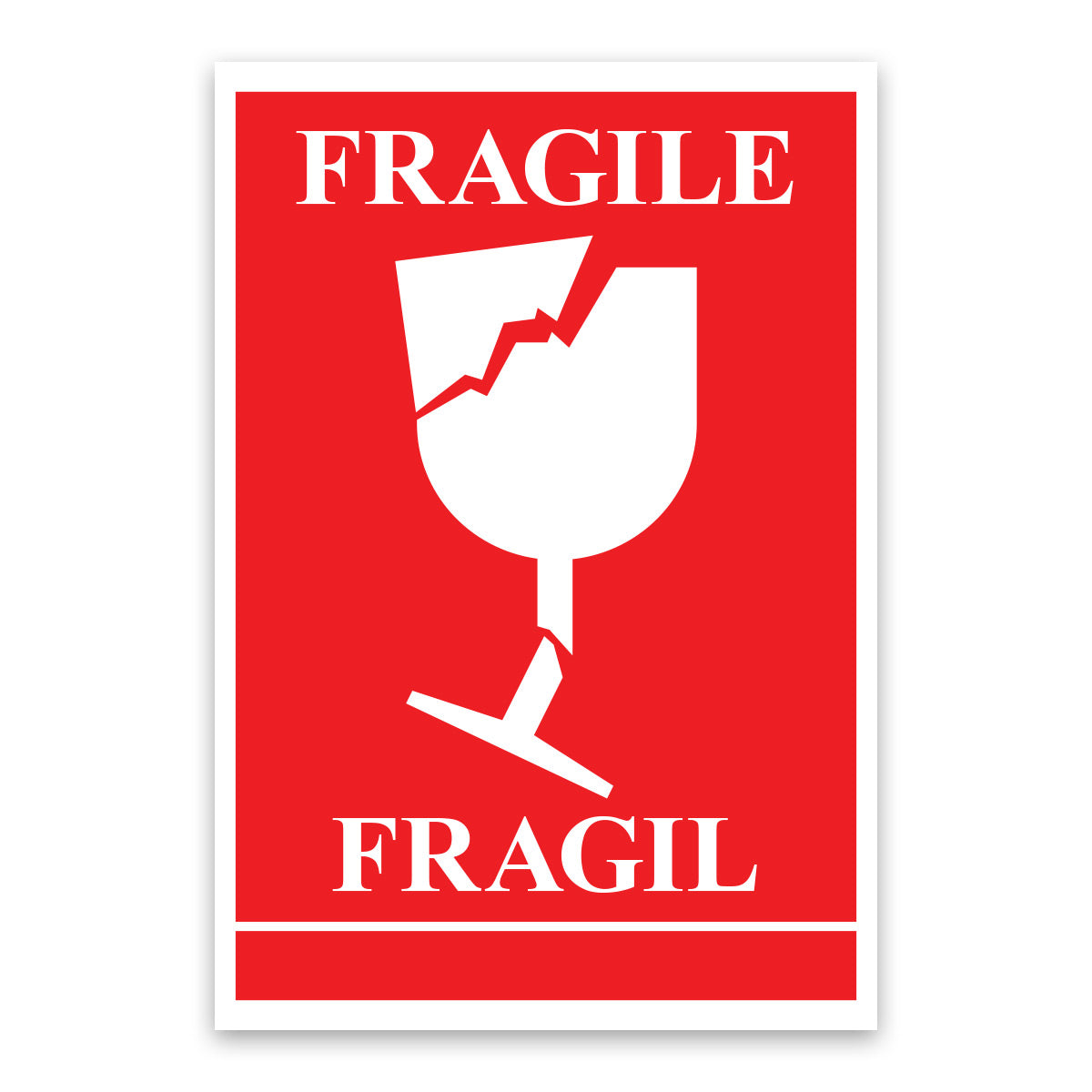 VF Fragile (Broken Wine Glass Symbol) Handling Label