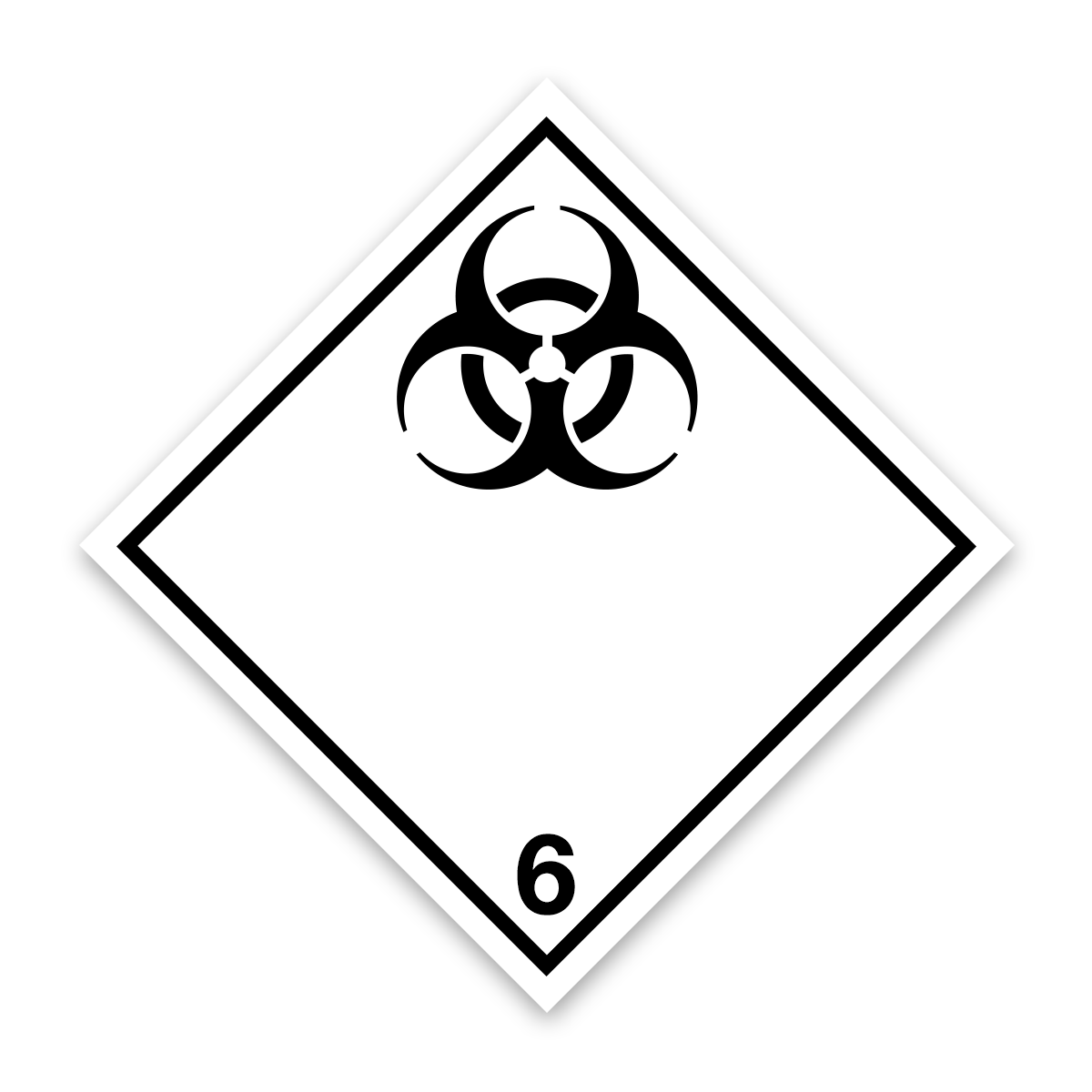 Class 6 Infectious Substances 6.2 Placard/Container Label