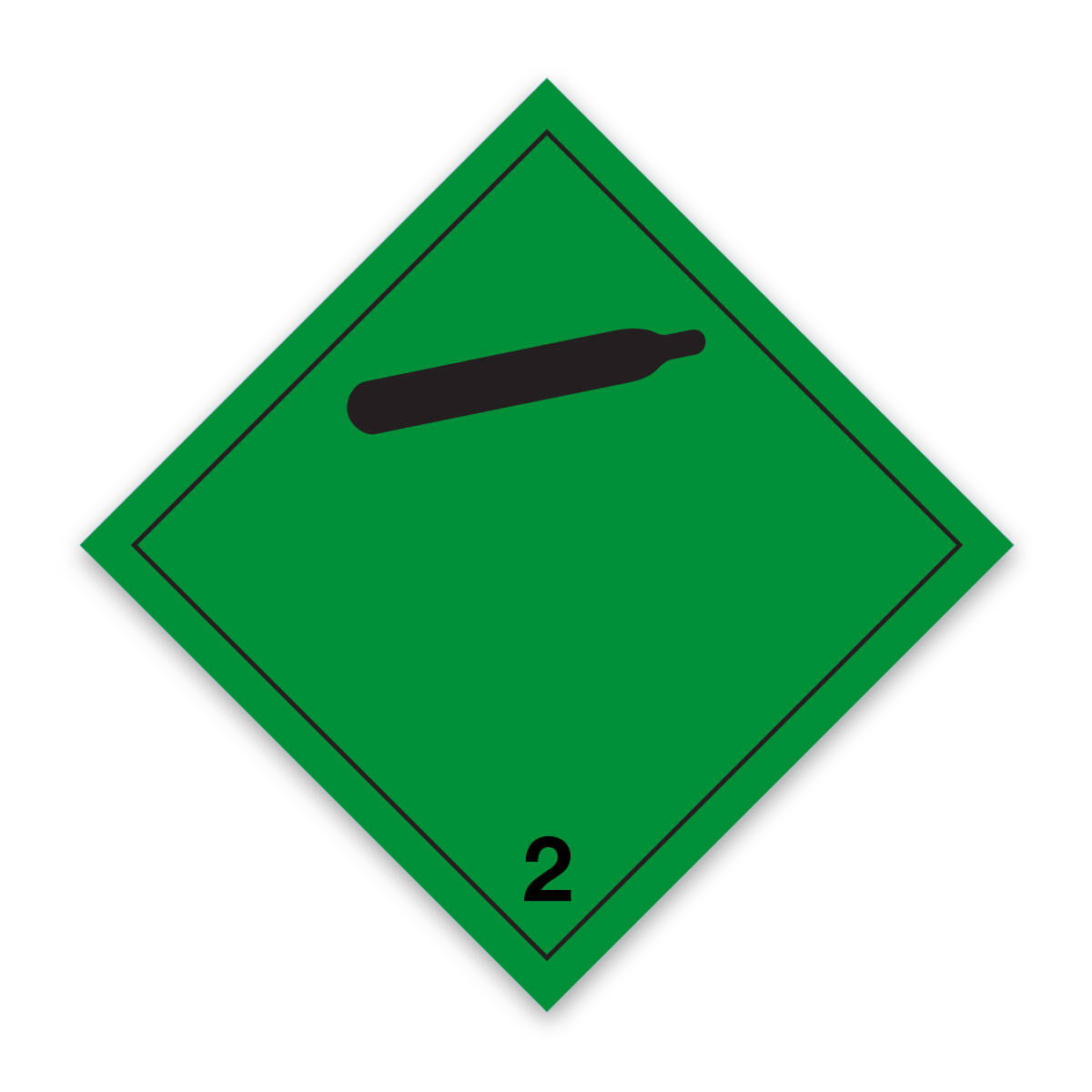 Non-Flammable Gas 2.2 Placard/Container Label
