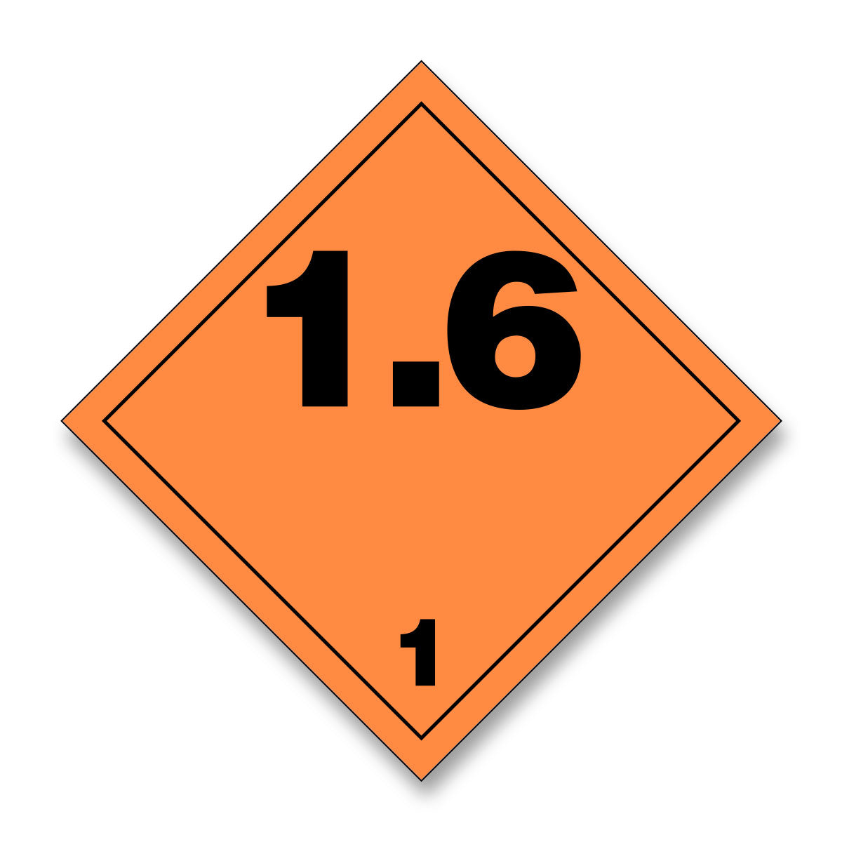 Class 1 Explosive 1.6 Placard/Container Label