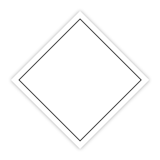 Blank White Diamond Package Label 100mm x 100mm  - Rolls of 250