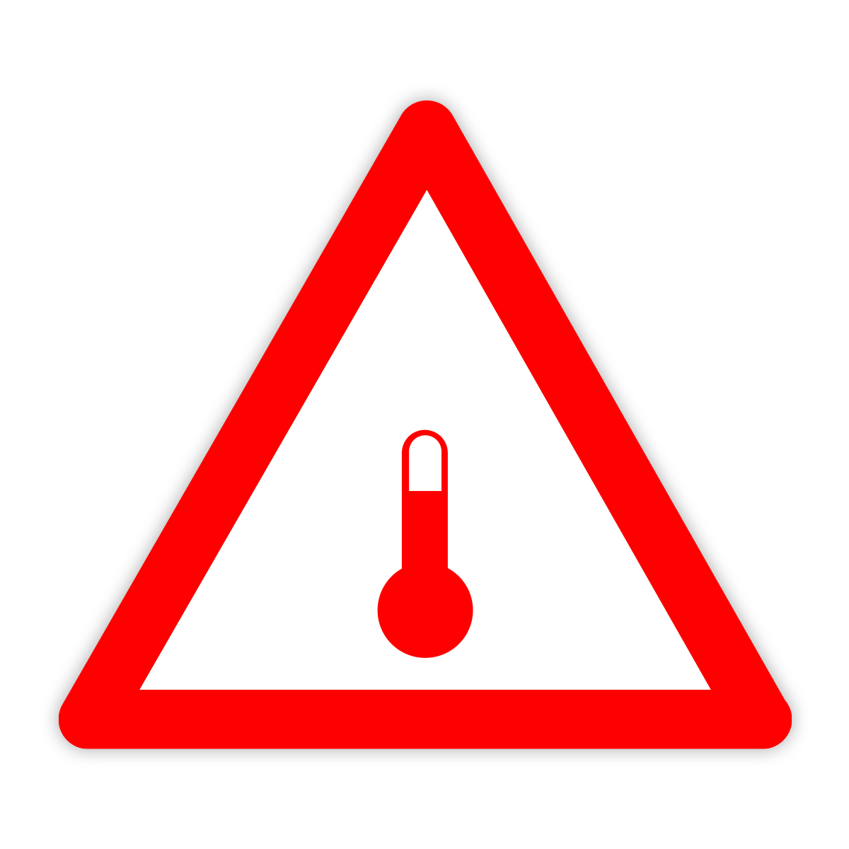 Placard/Container Label 250mm x 250mm Elevated Temperature