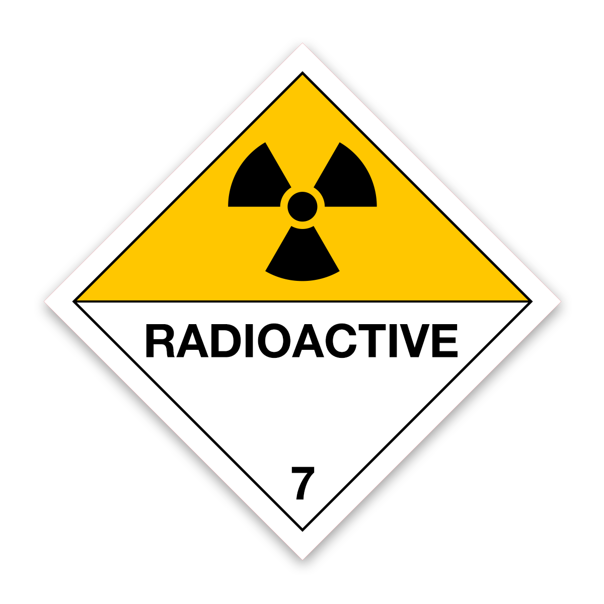 CT7.0 Placard/Container Label Class 7 Radioactive 7.0