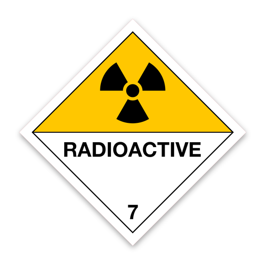 Placard/Container Label 250mm x 250mm Class 7 Radioactive 7.0