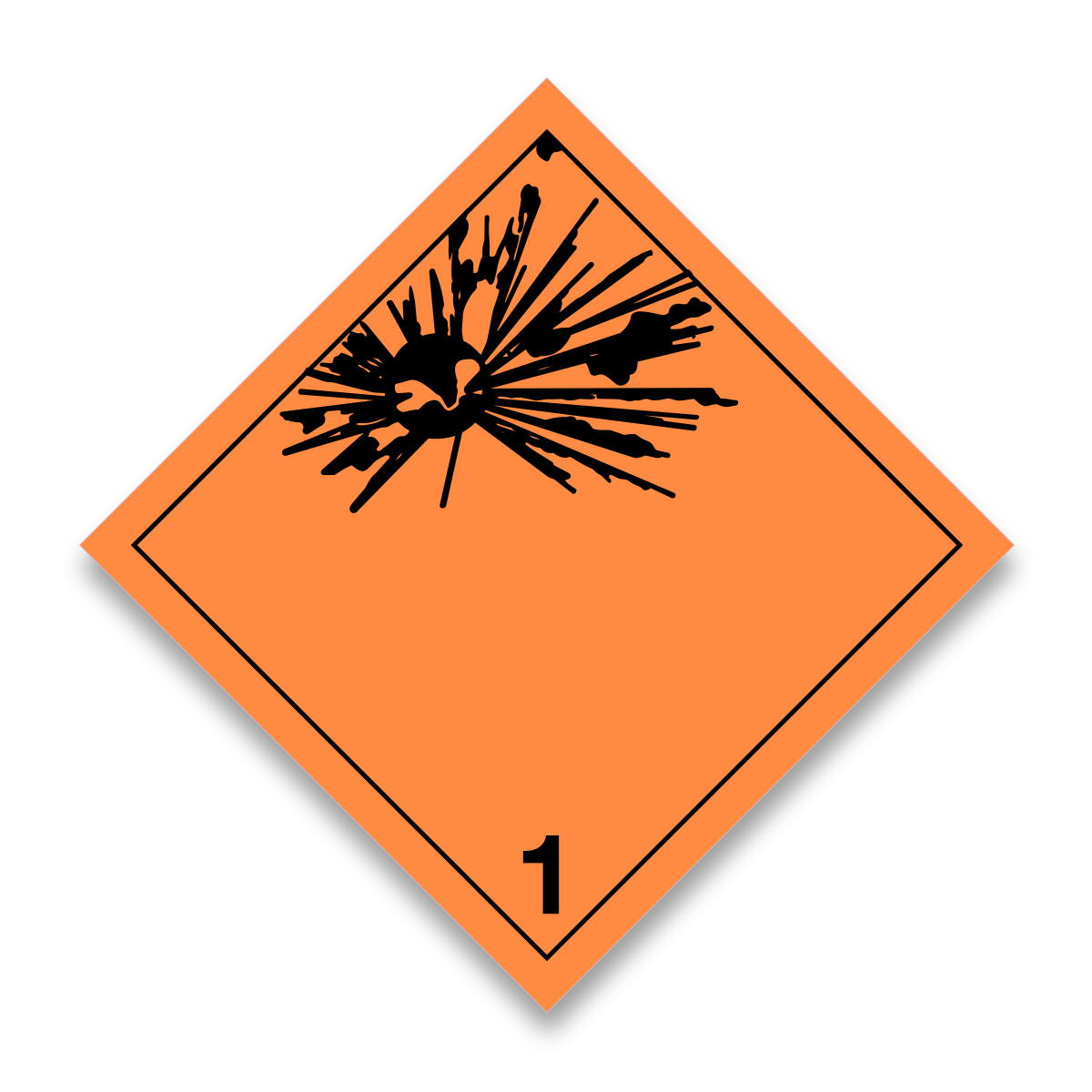 Explosive 1 Placard/Container Label