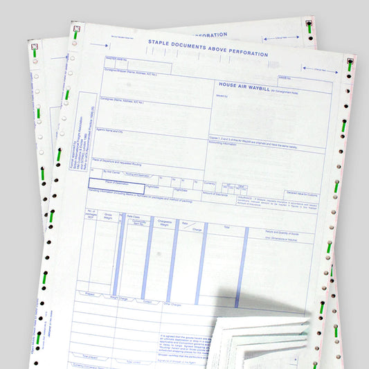 House Air Waybills - 2 x 6 Part Continuous