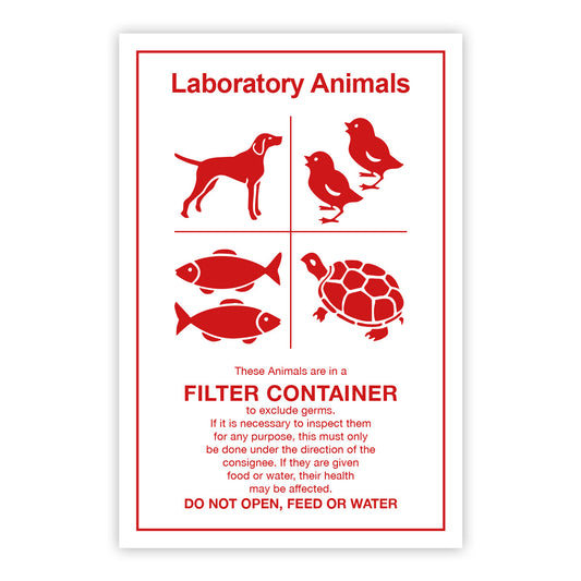 Laboratory Animals Handling Label - Rolls of 250