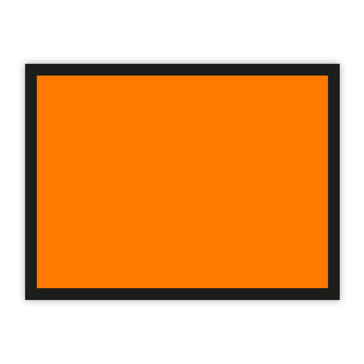 Placard/Container Label 400mm x 300mm Magnetic Orange Rectangle