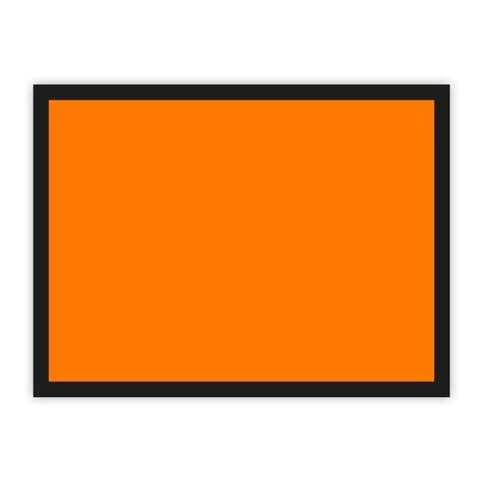 Placard/Container Label 400mm x 300mm Magnetic Orange Rectangle