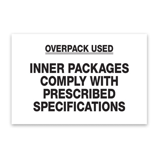 Inner Packages Comply With Prescribed Specifications Handling Label