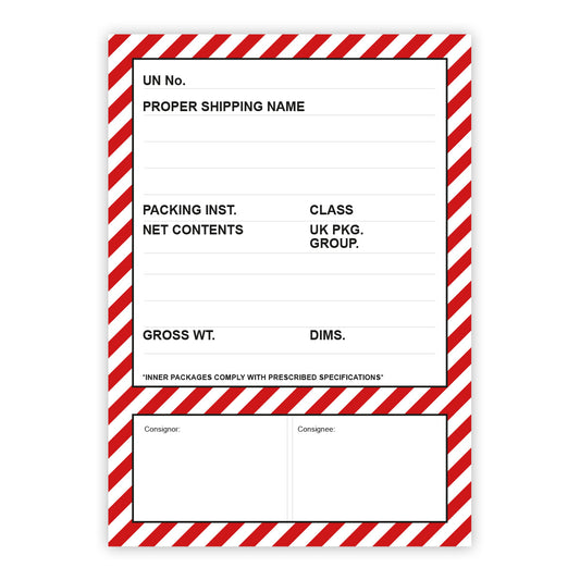 Proper Shipping Name Label