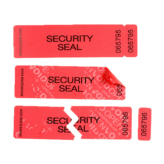 Red Tamper Evident  Security Seals  10cm x 2.5cm
