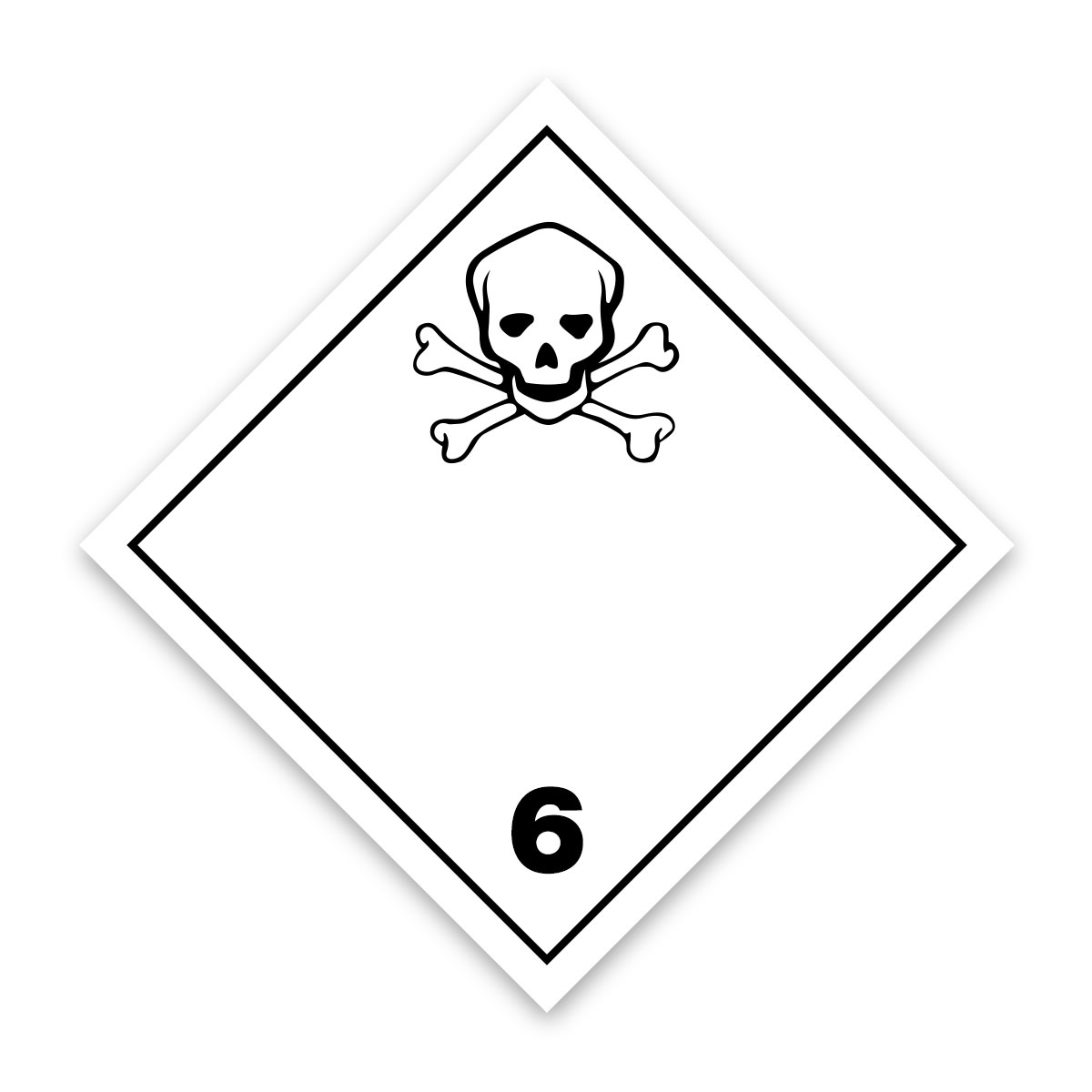 Toxic 6.1 Placard/Container Label