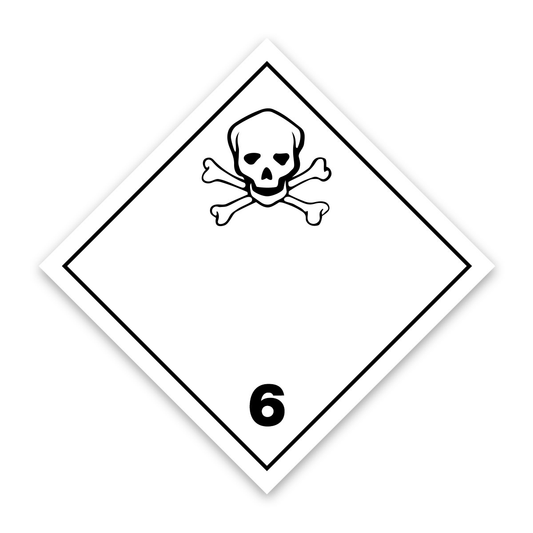 Toxic 6.1 Placard/Container Label 300mm x 300mm Class 6