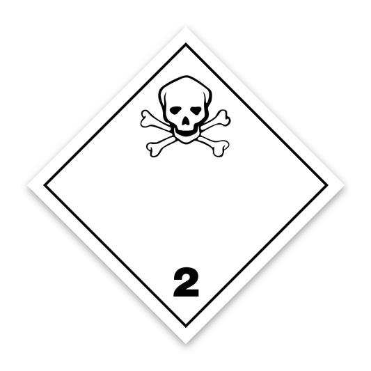 Placard/Container Label 250mm x 250mm Class 2 Toxic Gas 2.3