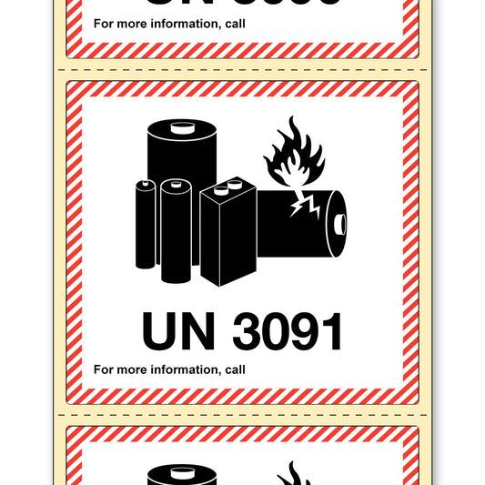 ION 3091 Lithium Battery Handling Label