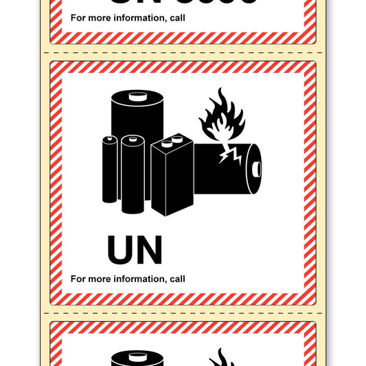 Lithium Battery Blank Handling Label