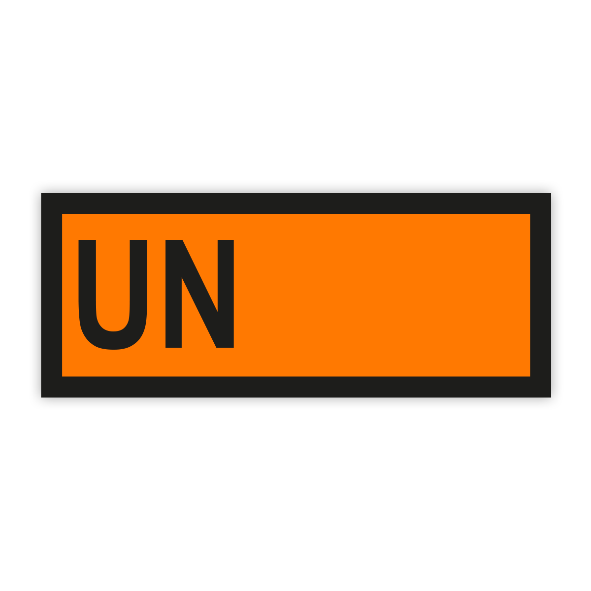 Placard/Container Label 300mm x 120mm UN Placard