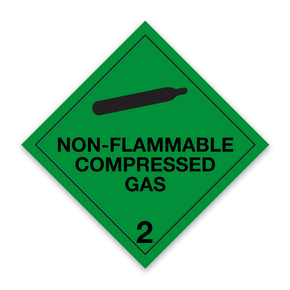 Non-Flammable Gas 2.2 Placard/Container Label
