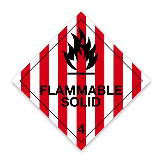 V4.1 Flammable Solid Hazard Label