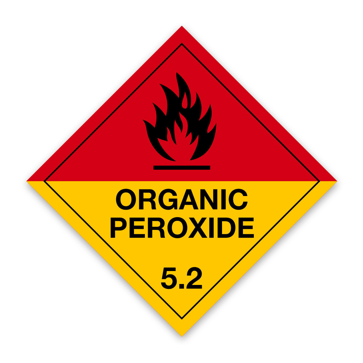 V5.2NS Class 5 Organic Peroxide Hazard Label
