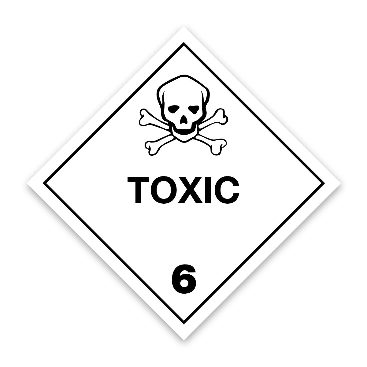 V6.1 Class 6 Toxic Hazard Label