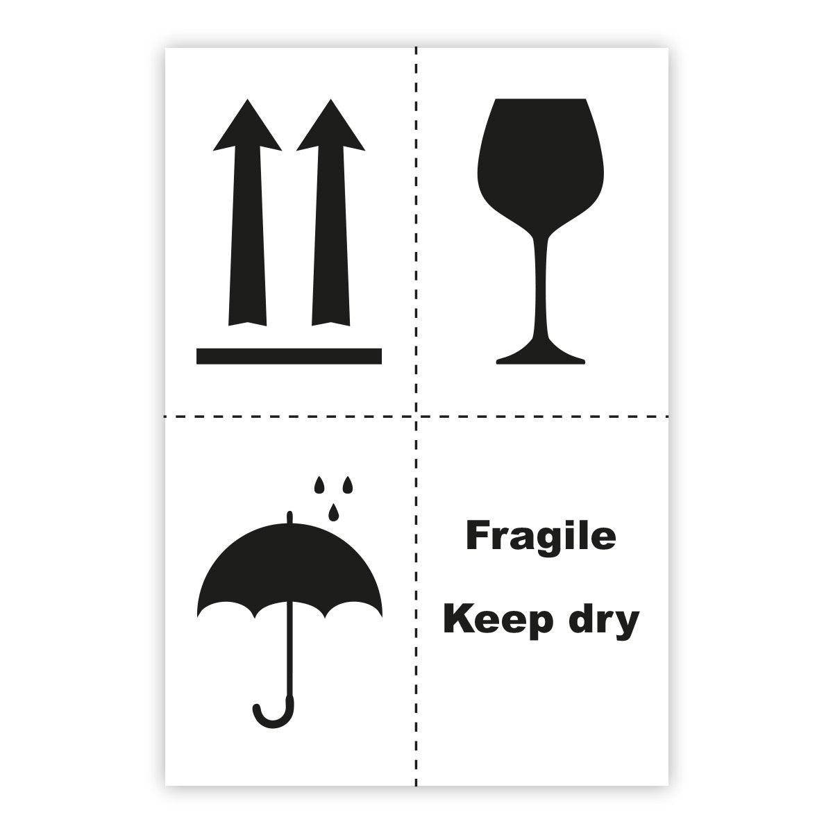 Fragile/Keep Dry Handling Label