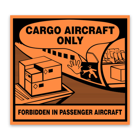 CARGO AIRCRAFT ONLY  Handling Label 120mm x 110mm - Rolls of 250