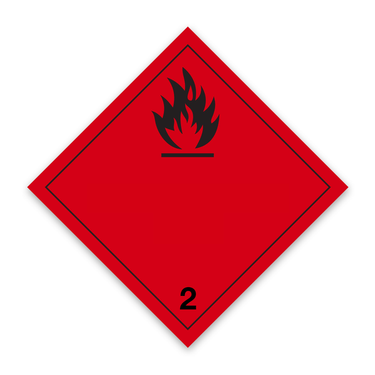 Flammable Gas 2.1 Placard/Container Label